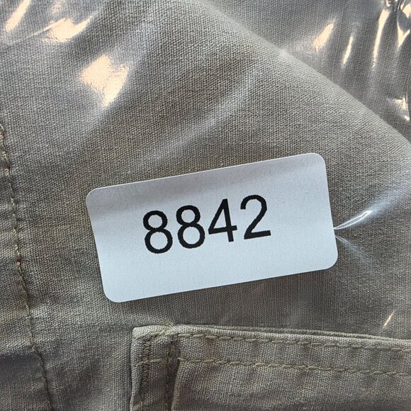 Mens Red Camel Beige Cargo Shorts Cotton Stretch 11" Inseam Drawstring Size 36 - Picture 10 of 10